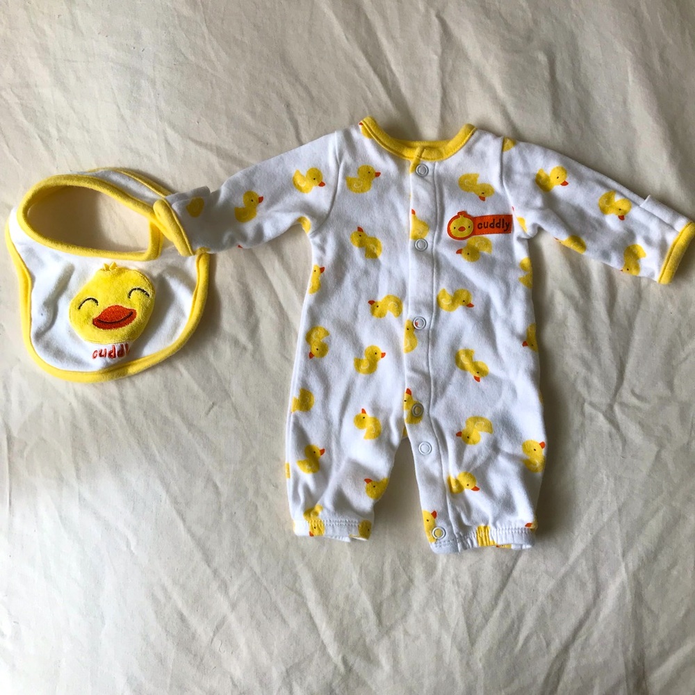 🤍 CARTER'S Preemie Unisex sleeper bib set